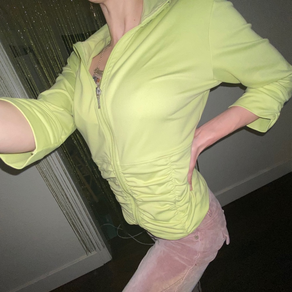 Lucy Full Zip 3/4 Sleeve Ruched Athleisure Jacket